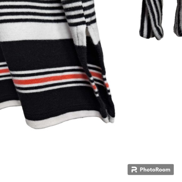 Liz Claiborne Weekend Striped Tunic Top With Ties on the Wrists Size Medium - Picture 4 of 7